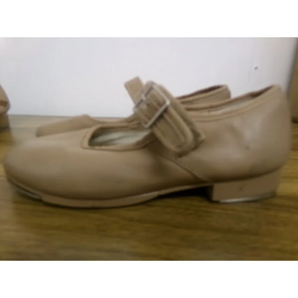 Pre-Owned Dance Tap Shoes Capezio 12M Child Mary Jane Leather Loop Strap
